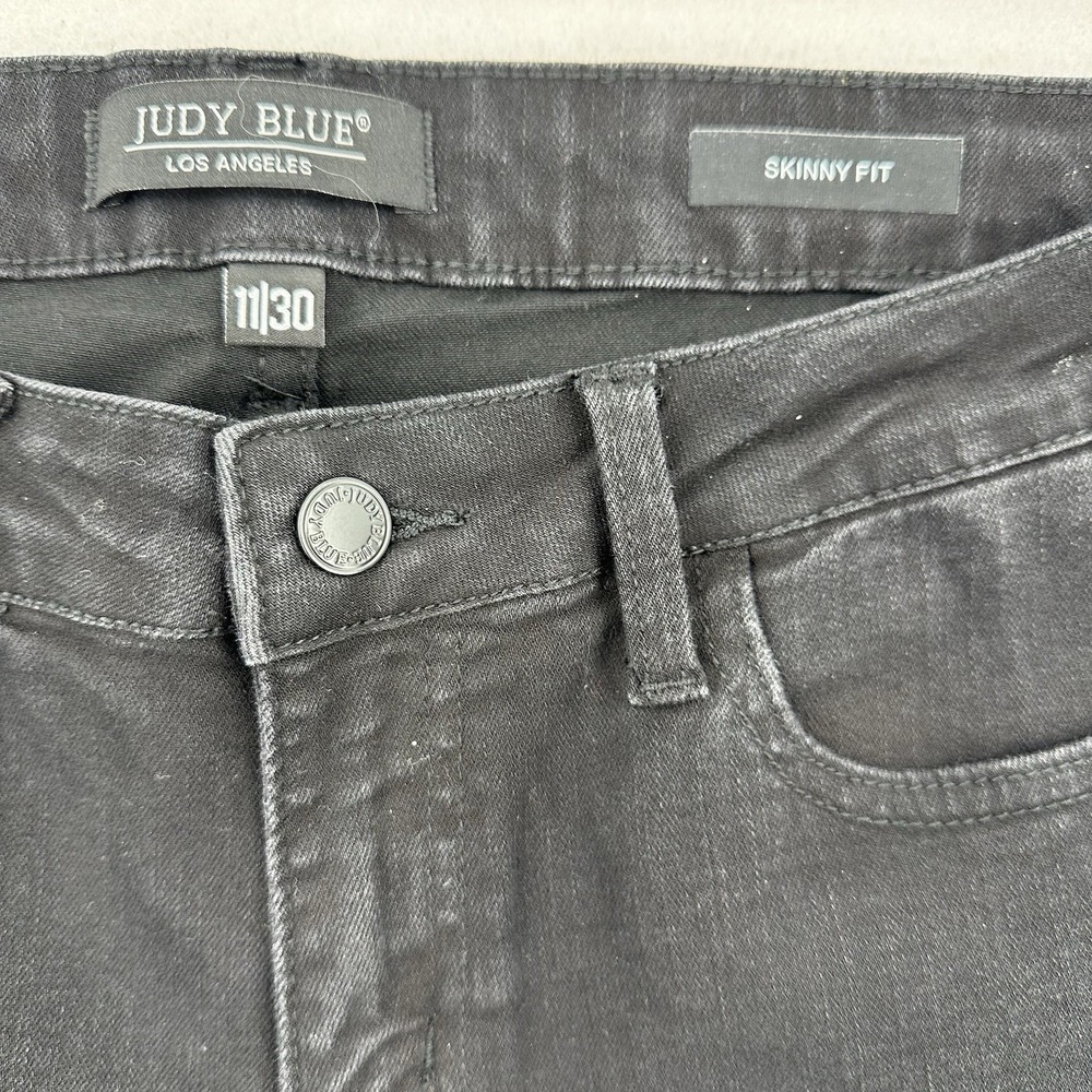 Judy Blue Los Angeles Womens Size 11/30 Skinny Fit Black Jeans JB8883 Stretch - Picture 5 of 8